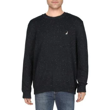 推荐Nautica Mens Logo Ribbed Trim Pullover Sweater商品