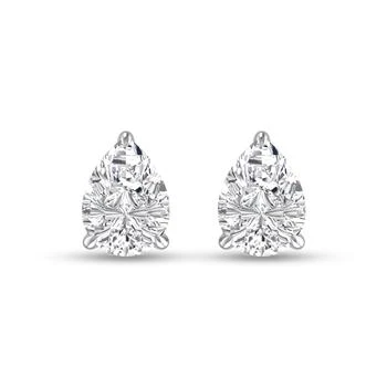 SSELECTS | Lab Grown 1/2 Carat Pear Shaped Solitaire Diamond Earrings In 14k White Gold,商家Premium Outlets,价格¥5813