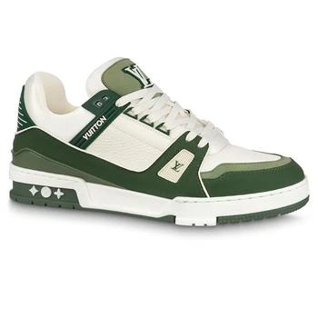 推荐Louis Vuitton LV Trainer Calf Leather Khaki Sneaker商品