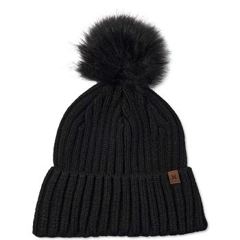 推荐Juniors' June Ribbed Pom Pom Cuffed Beanie Hat商品