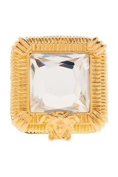 推荐Versace Embellished Square Ring商品