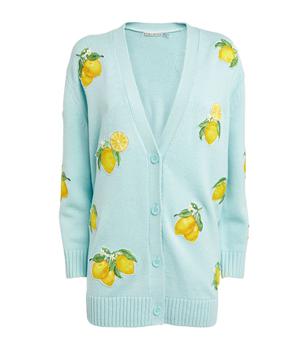 Alice + Olivia | Lemon-Embroidered Cardigan商品图片,