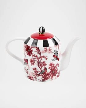 MacKenzie-Childs | Cardinal Toile Porcelain Teapot,商家Neiman Marcus,价格¥1459