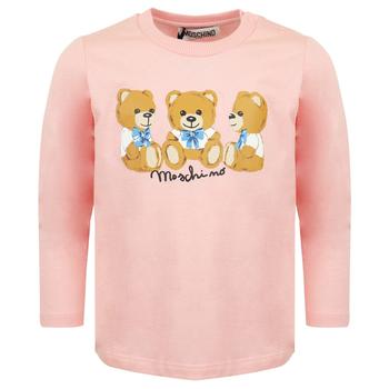 推荐Pink Long Sleeve Three Teddy Baby T Shirt商品