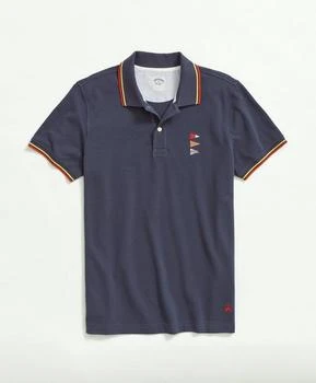 Brooks Brothers | Cotton Slim-Fit Embroidered Nautical Flag Polo Shirt,商家Brooks Brothers,价格¥375