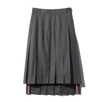 推荐THOM BROWNE 女士灰色百褶半裙 FGC400V-02872-035商品