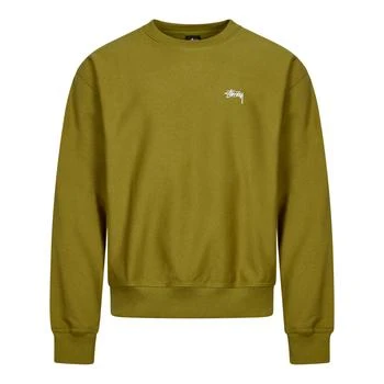 推荐Stussy Stock Logo Sweatshirt - Olive商品