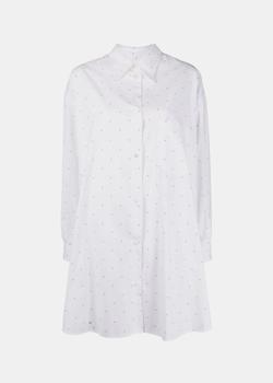推荐MM6 Maison Margiela White Polka-6 Shirt Dress商品