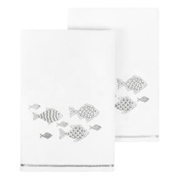 商品Linum Home Textiles | Textiles Turkish Cotton Figi Embellished Bath Towel Set, 2 Piece,商家Macy's,价格¥884图片