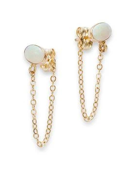 Bloomingdale's | Opal Chain Drop Earrings in 14K Yellow Gold,商家Bloomingdale's,价格¥4409