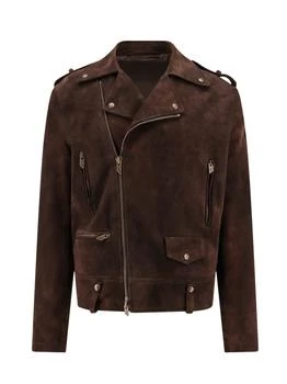Salvatore Santoro | Suede biker jacket,商家Wanan Luxury,价格¥6836