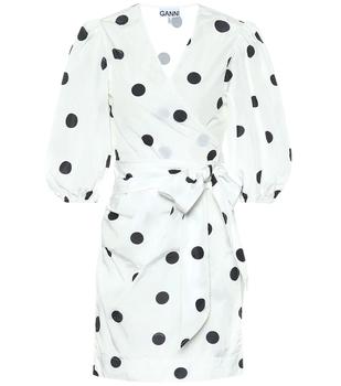 ganni dress, Ganni | Polka-dot wrap dress商品图片 6折