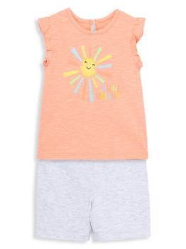 Little Me | ​Baby Girl's 3-Piece Sunshine T-Shirt & Shorts Set商品图片,5.5折