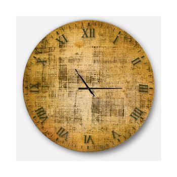 商品Design Art | Designart Oversized Rustic Round Metal Wall Clock - 36 x 36,商家Macy's,价格¥2536图片