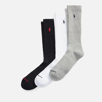 推荐Polo Ralph Lauren Logo Cotton-Blend Socks 3-Pack商品