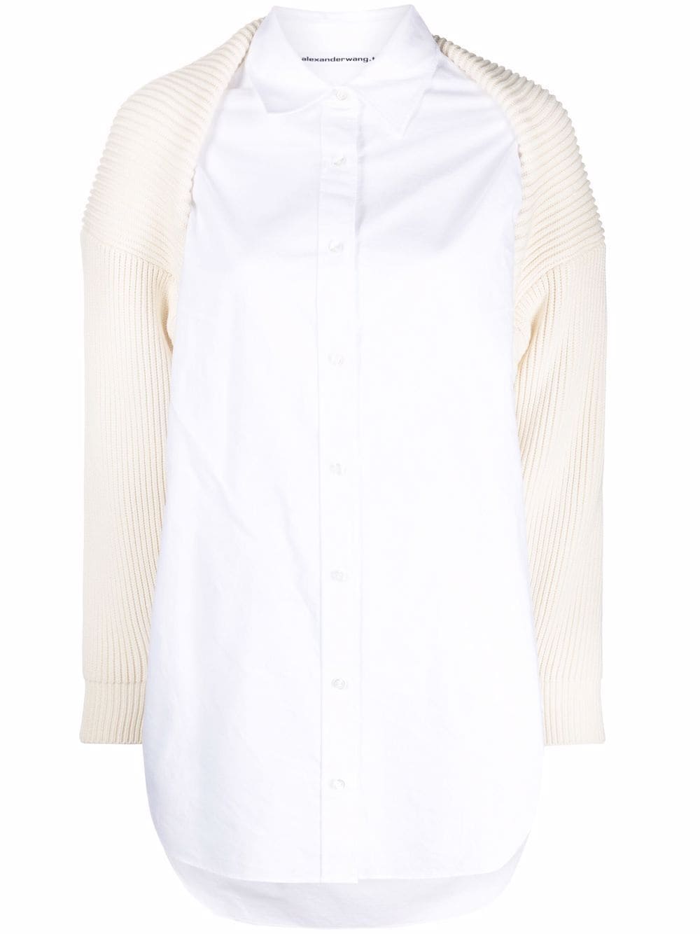 推荐ALEXANDER WANG 女士白色棉质双分层式衬衫 4KC4211002-283商品