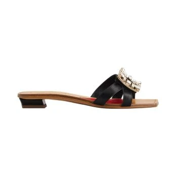 Roger Vivier | ROGER VIVIER 黑色女士露趾高跟拖鞋 RVW63231220-BSS-B999,商家Beyond Chinalux,价格¥3984