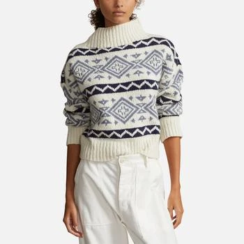 Ralph Lauren | Polo Ralph Lauren Women's Cream Pattern Long Sleeve Pullover 