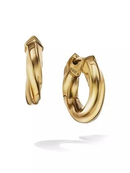 David Yurman | Cable Edge Huggie Hoop Earrings In 18K Yellow Gold,商家Saks Fifth Avenue,价格¥9317
