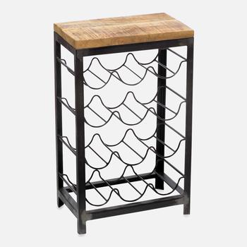 商品Nkuku | Nkuku Obra Industrial Wine Rack - Mango Wood & Iron,商家Coggles CN,价格¥1735图片