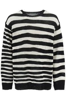 推荐Yohji yamamoto striped pure cotton sweater商品