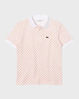 推荐Boy's Check-Print Pique Polo Shirt, Size 2-8商品