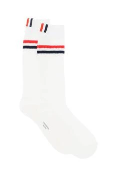 推荐Thom browne mid calf socks with stripe detail商品