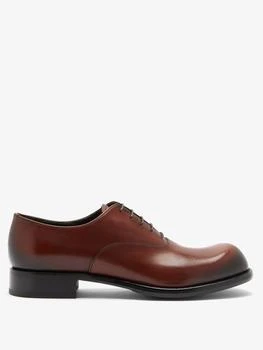 Prada | Cadett leather Derby shoes,商家MATCHES,价格¥3498
