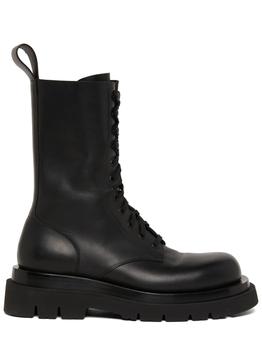 Bottega Veneta | 40mm Lug Leather Combat Boots商品图片,