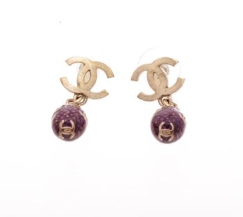 香奈儿耳环, [二手商品] Chanel | Chanel Gold CC Earrings商品图片 额外8.5折, 额外八五折