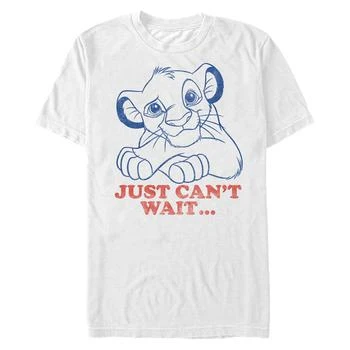推荐Disney Men’s Lion King Simba Can't Wait Line Art Short Sleeve T-Shirt商品