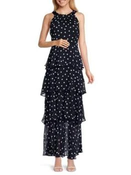 推荐Polka Dot Tiered Maxi Dress商品