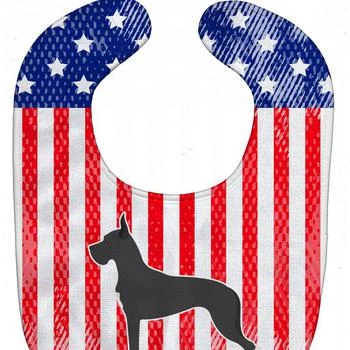 Caroline's Treasures | USA Patriotic Great Dane Baby Bib,商家Verishop,价格¥84