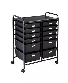 Honey Can Do | 10-Drawer Rolling Cart, Black,商家Macy's,价格¥659