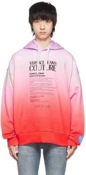 Versace | Pink & Orange Cotton Hoodie 独家减免邮费