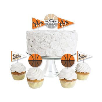 商品Big Dot of Happiness | Basketball - Let the Madness Begin - Dessert Cupcake Toppers - College Basketball Party Clear Treat Picks - Set of 24,商家Macy's,价格¥103图片