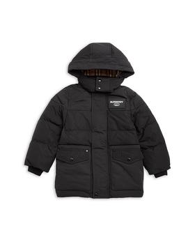 Burberry | Unisex Aubin Hooded Down Puffer Jacket - Little Kid, Big Kid商品图片,独家减免邮费