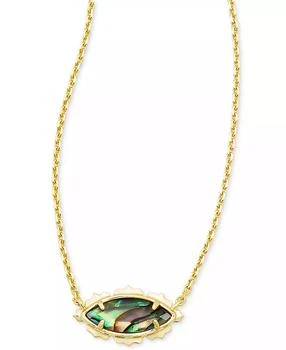 Kendra Scott | 14k Gold-Plate Mother of Pearl Marquise Pendant Necklace, 16" + 3" extender,商家Macy's,价格¥341