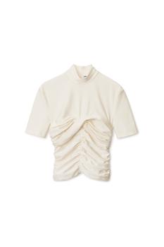 Alexander Wang | RUCHED MOCK NECK TOP IN STRETCH JERSEY商品图片,5.9折