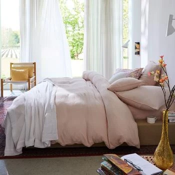 Blanc Cerise | Housse De Couette En Gaze De Coton Simplement Gaufré - Pêche,商家The Bradery,价格¥518