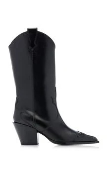 推荐Aeyde - Ariel Leather Cowboy Western Boots - Black - IT 41 - Moda Operandi商品