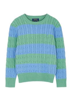 推荐KIDS Striped cable-knit cotton jumper (6.5-8 years)商品