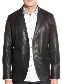 商品Classic Fit Lambskin Leather Blazer图片