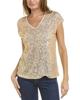 Vince Camuto Specialty Size, Vince Camuto | Vince Camuto Sequin Front Top商品图片 5折