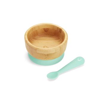 商品Bamboo Stay Put Suction Bowl and Silicone Spoon图片