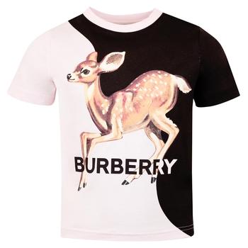 Burberry | Pink & Black Short Sleeve Deer T Shirt商品图片 5折×额外9折, 额外九折