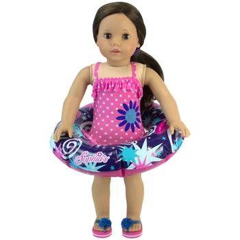Teamson | Sophia’s Ruffle Polka Dot Bathing Suit & Inner Tube Set for 18” Dolls, Hot Pink,商家Premium Outlets,价格¥162