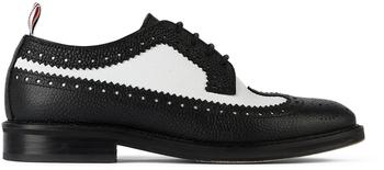 thom browne鞋低帮鞋, Thom Browne | 黑色 Classic 儿童长翼布洛克鞋商品图片 