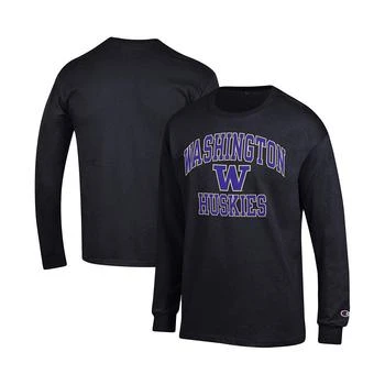 CHAMPION | Men's Black Washington Huskies High Motor Long Sleeve T-shirt 