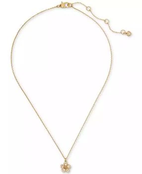 Kate Spade | Cubic Zirconia Fleurette Pendant Necklace, 16" + 3" extender,商家Macy's,价格¥516